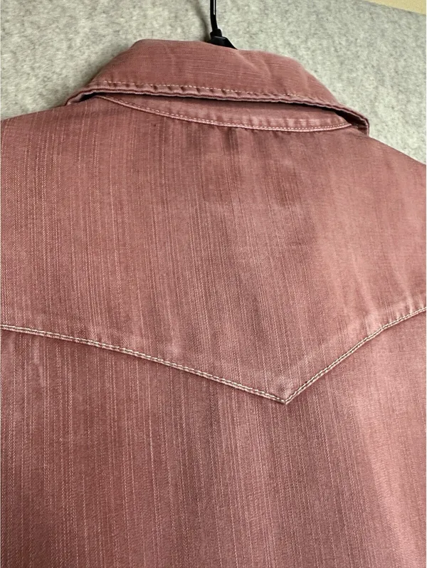KIMES RANCH Pearl Snap Pink Tencel Western Long Sleeve Shirt Women’s Small - Image 6