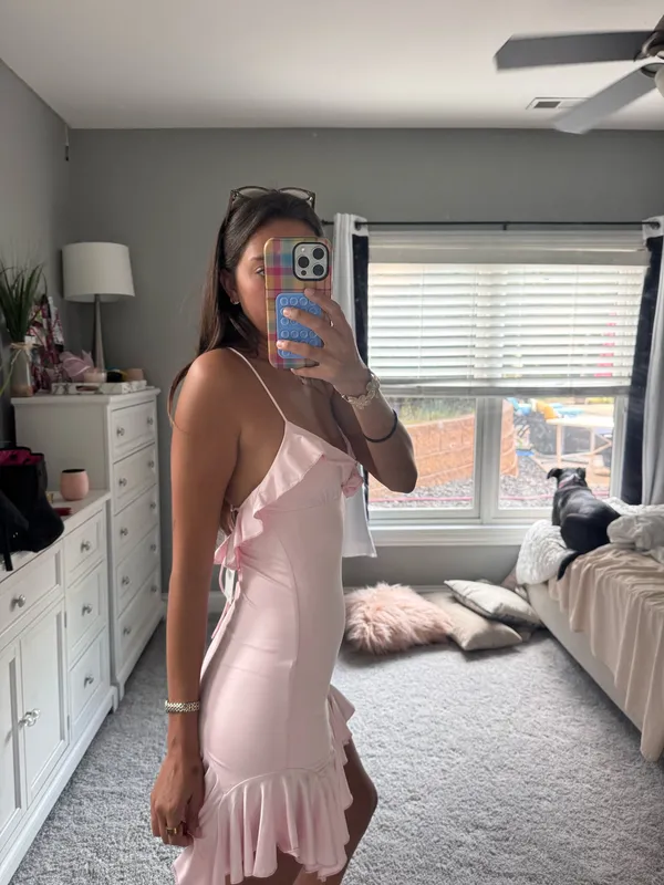 NWT hello molly rose light pink mini dress - Image 5