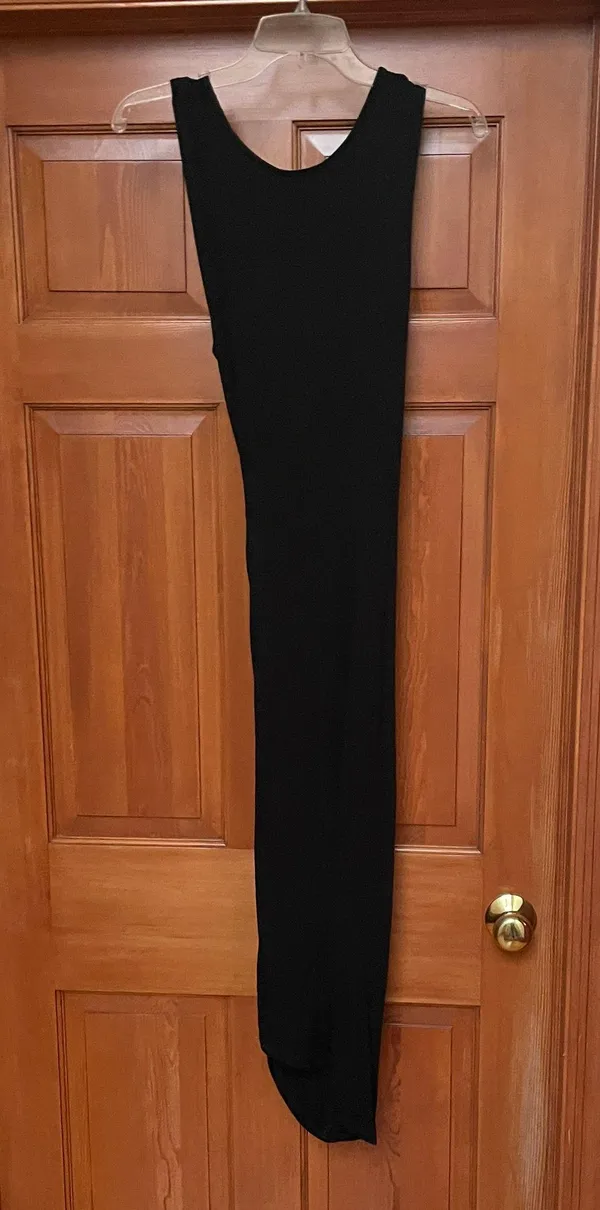 ASTR Black Asymmetric Tank Dress - Image 4