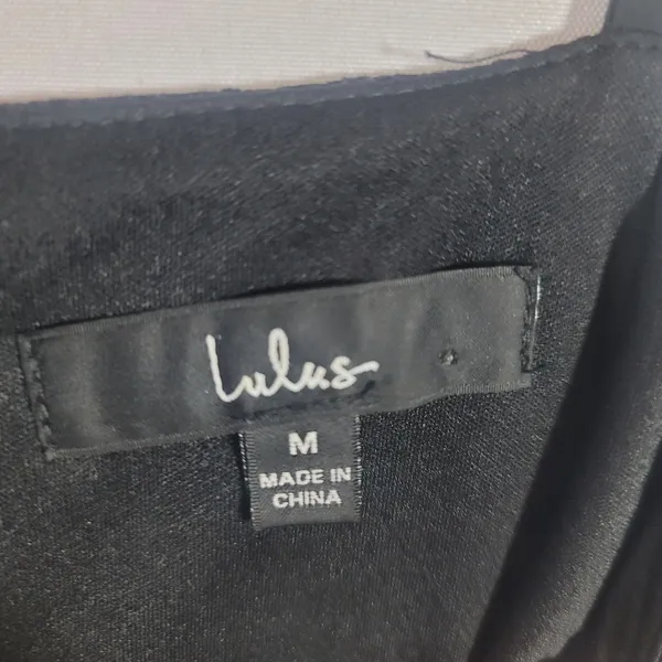 Lulus Way With Words Black Lace Skater Dress Size M Fit Flare Mini Coquette LBD - Image 2