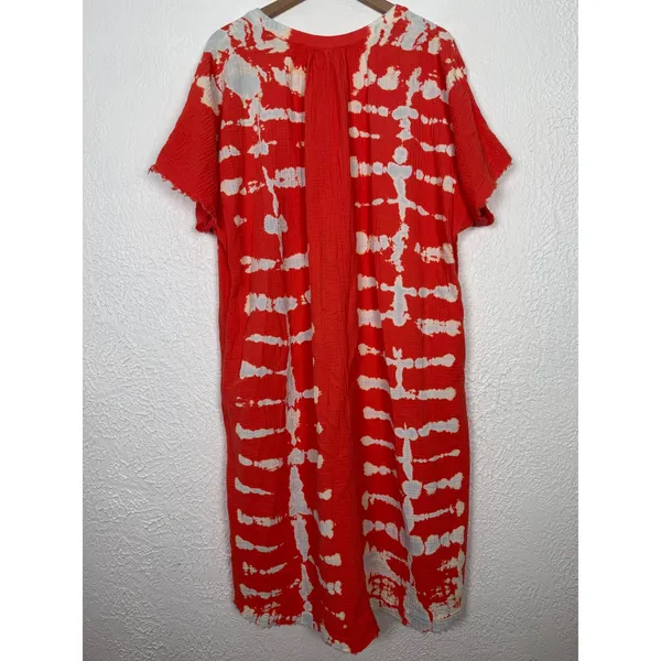 Young Fabulous & Broke Tie-Dye Gauzy Baja Kaftan Dress Boho Vacation Size M/L - Image 2