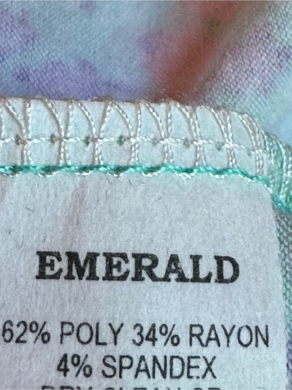 Emerald Mint dress with Pink and Lavender Floral Accents small nwot - Image 8