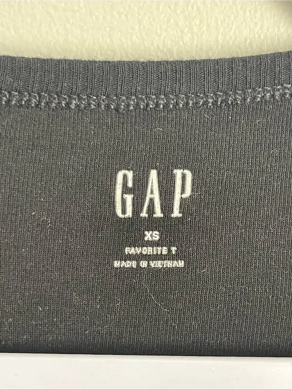 GAP Black Favorite T Long Sleeve Henley Top Sz XS - Image 5