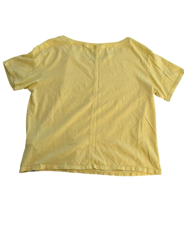 Prana size small oversized Tshirt Positive Bee Graphic Yellow Tee boho - Image 8