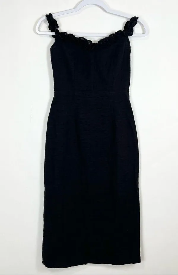 Petal and Pup Florez Off Shoulder Midi Length Dress Black Size 2 - Image 7
