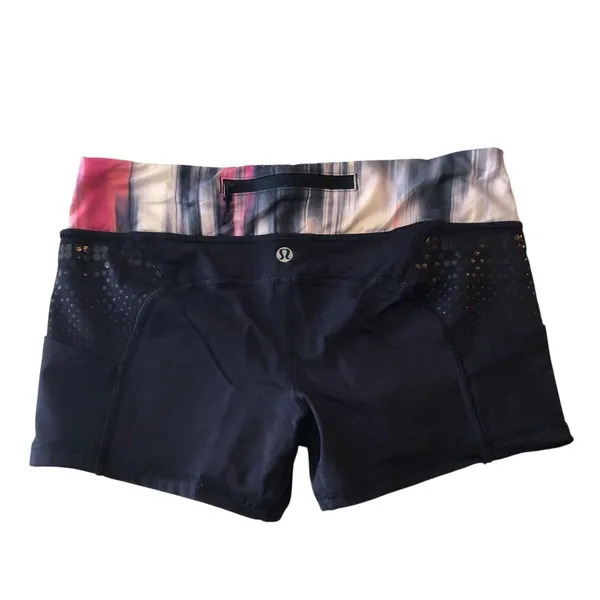 Lululemon Womens Run: Shorty Shorts Deep Indigo Navy Blue Luxtreme 8 - Image 2