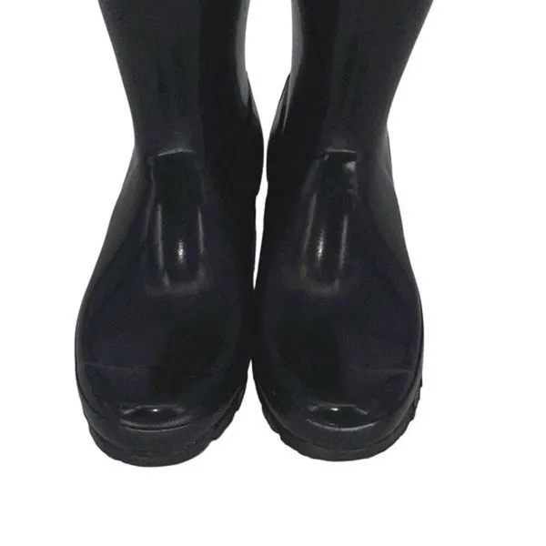 Hunter Womens Glossy Round Toe Slip‎ On Tall Rain Boots Black Size 4M/5F - Image 5