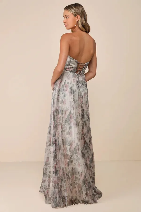 Lulus Organza Floral Maxi Dress - Image 3