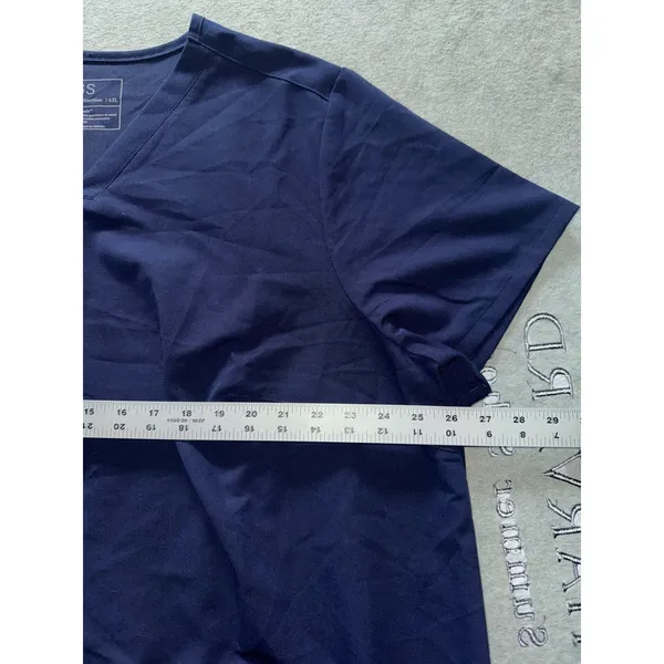 FIGS Women's Technical Collection Scrub Top Blue Short Sleeve Pocket Sz 4XL - Image 6