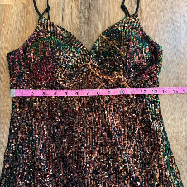 City Studio Multicolor Sequin Bodycon Mini Dress juniors size 7 - Image 8
