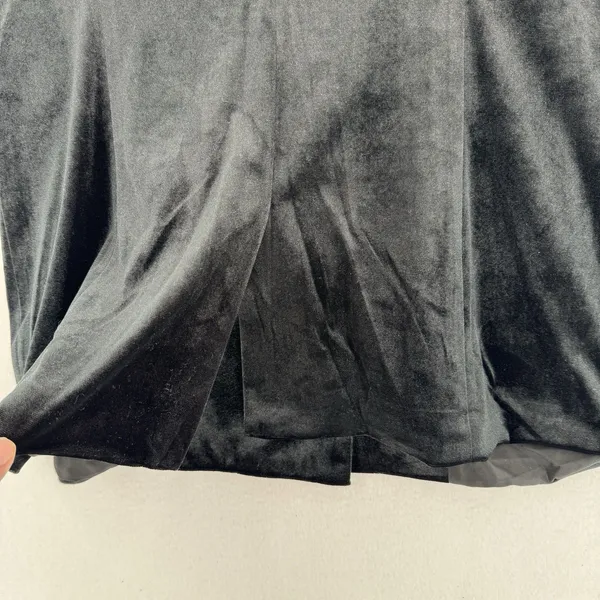 A New Day Black Velvet Longline Vest S Double Breasted Shawl Collar Tailored Top - Image 5