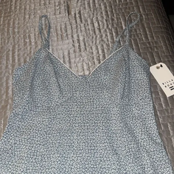 Billabong Blue Patterned Mini Dress - Image 3