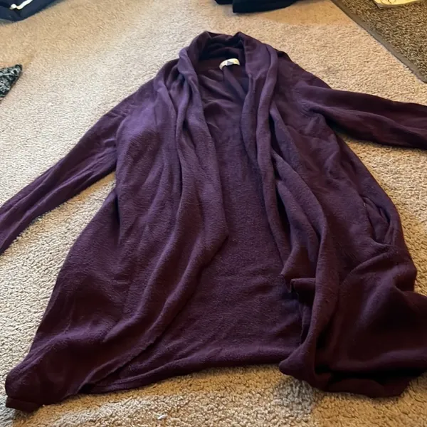 Leith purple open‎ front cardigan M - Image 5