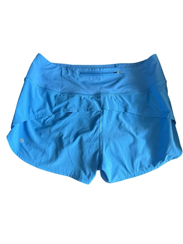Lululemon Speed Up Mid-Rise Lined Light Blue Running Shorts 12 - Image 4