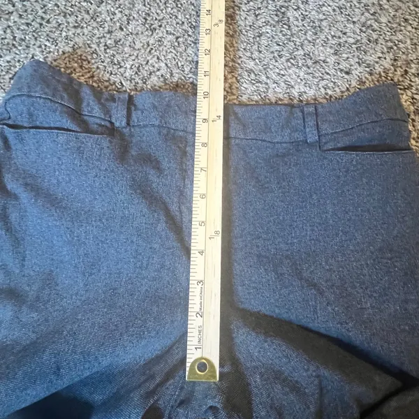 Loft Skinny Dress Pants Womens 10 Charcoal‎ Gray Textured Cotton Blend Workwear - Image 6