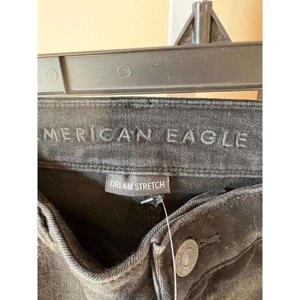 American Eagle High Rise Dream Stretch Jegging Proper Black 10 Short 30W 2654 - Image 2