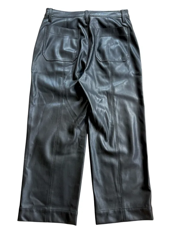 Like New Madewell Emmett Wide Leg Faux Leather Pants Size 29 Retail $148.00 - Image 10