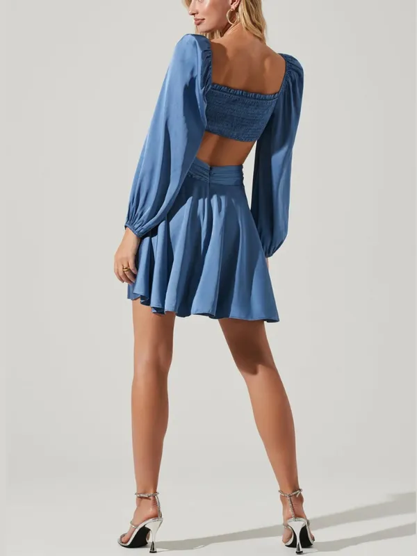 ASTR The Label Anamaria Mini Dress Blue - Image 4