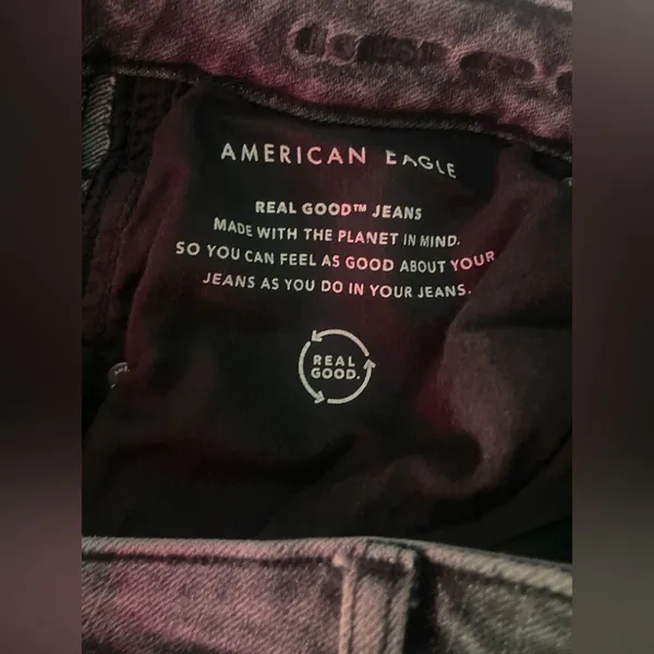 American Eagle Real Good Distressed Skinny Jeans Women’s Size 16 Gray High Rise - Image 4
