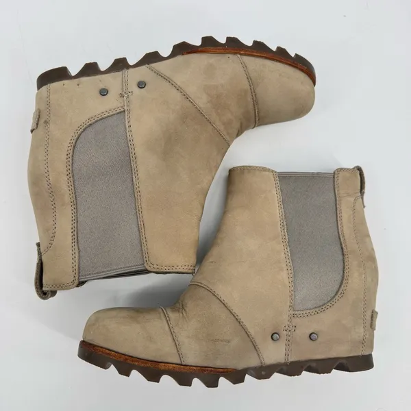 Sorel NL2805 Lea Wedge Chelsea Leather Waterproof Boots Size‎ 8 - Image 12