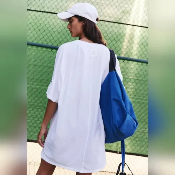 NWOT Free People FP Movement Hot Shot Tunic Tee In White XS 🌙 - Image 2