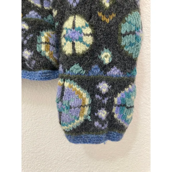 Vintage Nordic Design Hand Knit Wool Fair Isle Winter Cozy Cottage Sweater XL - Image 7