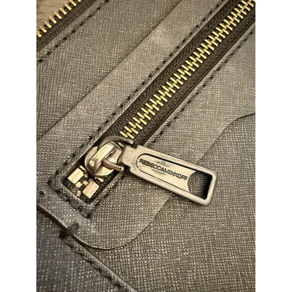 Rebecca Minkoff Avery Crossbody Bag Black Saffiano Leather‎ Gunmetal Chain OS - Image 11