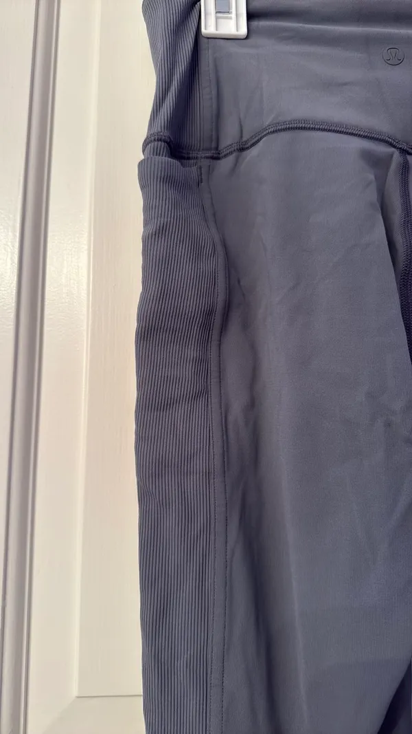Lululemon Grey Ribbed Sides Leggings - Image 4