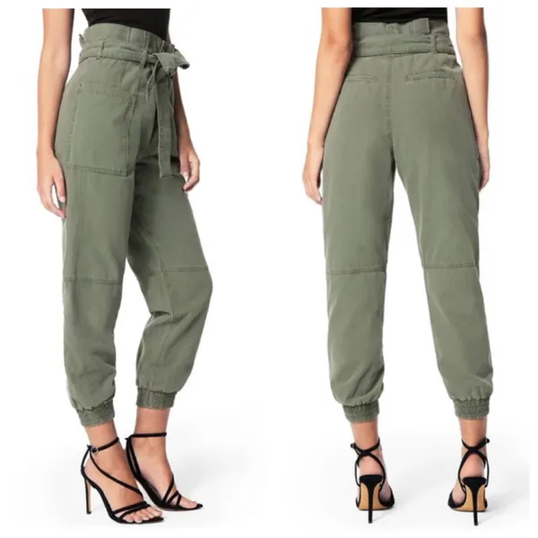 Joe's Jeans Olive Green Paperbag Utility Jogger Pants - Image 2