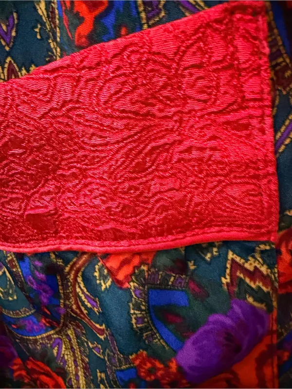Vintage Victoria's Secret Kimono Robe Gold Label Red Floral 90s Lingerie - Image 6