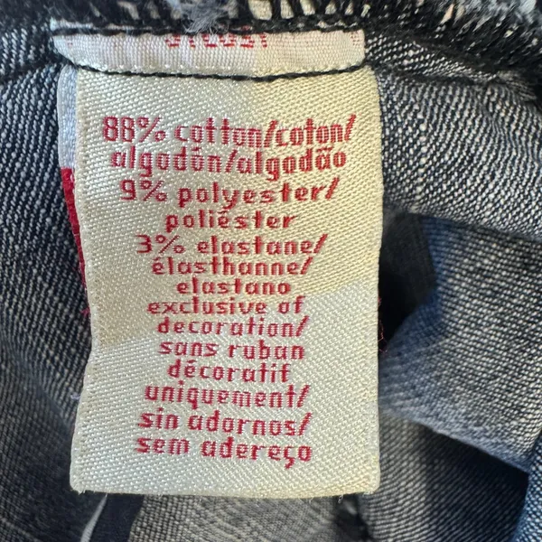 2010s Calvin Klein Jeans Dark Wash Stretch Denim Trucker Jacket Blue Size Large - Image 9