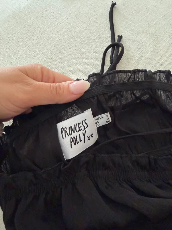 Princess Polly Top Black - Image 2