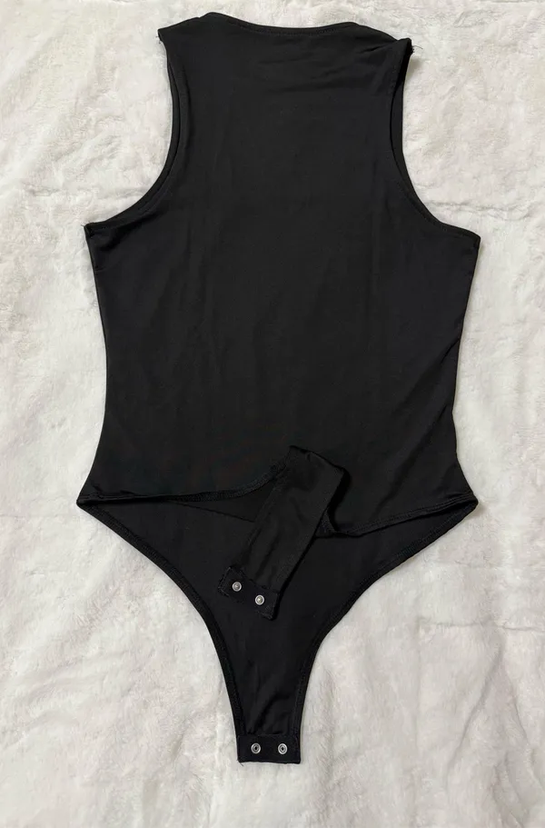 Aeropostale Black Sleeveless Thong Bodysuit Size Small - Image 6