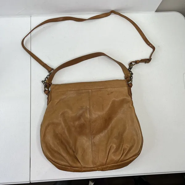 Margot Adelle Versatile Hobo Purse Brandy Brown Leather Crossbody‎ Shoulder Bag - Image 5