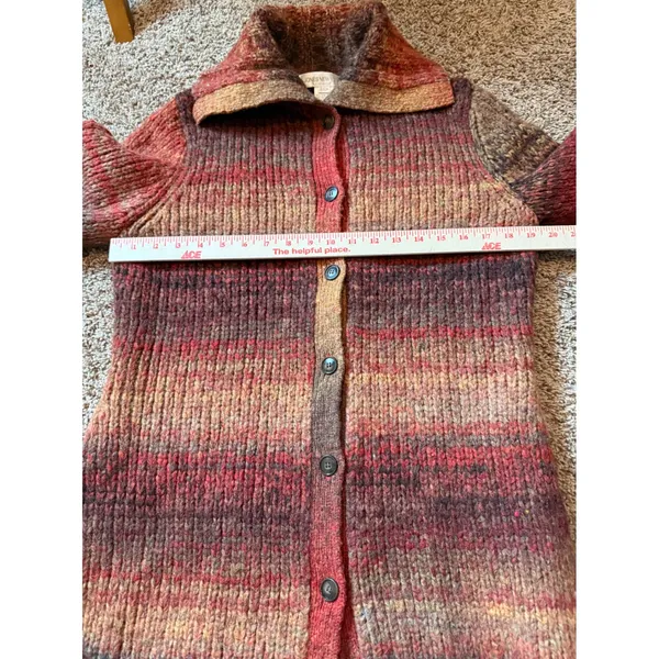 Women's Vintage Jones New York Wool Blend Long Button Up Sweater Y2K 90's Small - Image 4
