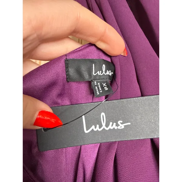 NWT Lulus Rawya Plum Purple Strapless Maxi Dress and Scarf Set Bridesmaid Sz XS - Image 7