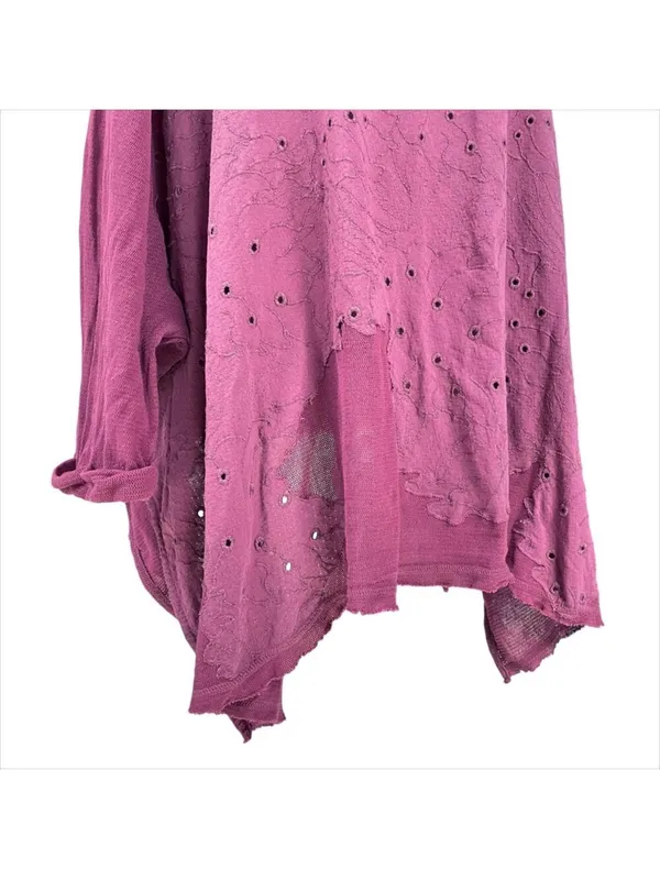 $98 Free People Palm Tree Dreams Tunic top in berry cake L - Image 4