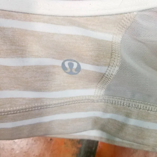 Lululemon Flow Y Bra IV Deauville Cashew Stripe - Image 4