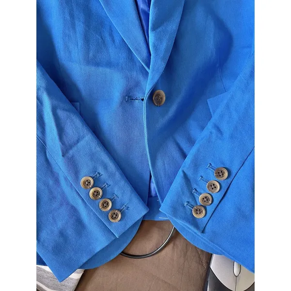 J.Crew Womens Blue Blazer Tailored Classic Career Office Jacket Preppy Sz Medium - Image 7