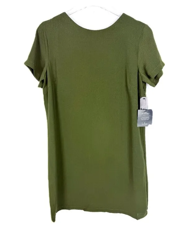 NWT Lulus Shift and Shout Dress Short Sleeves Mini Olive Green Size Medium M NEW - Image 2