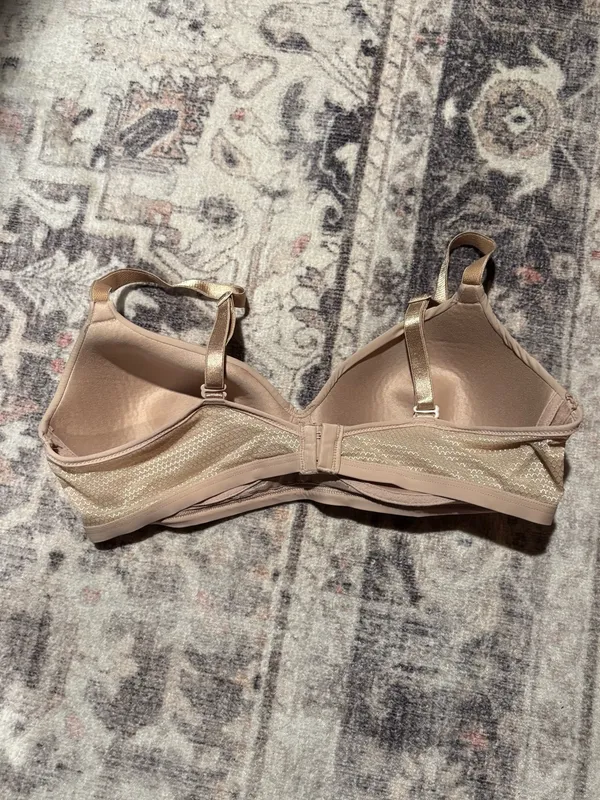 Hanes Beige Wireless Smooth Everyday Bra - Image 2