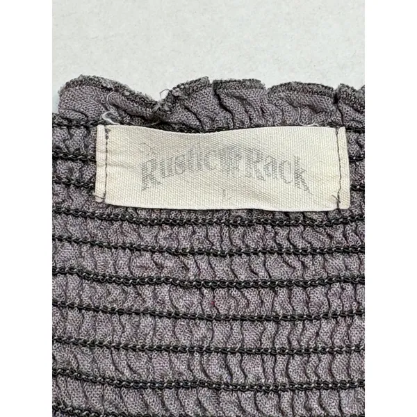 Rustic Rack Wide Leg Jumpsuit Womens Large Gray Smocked Boho Slouchy Lounge‎ - Image 8