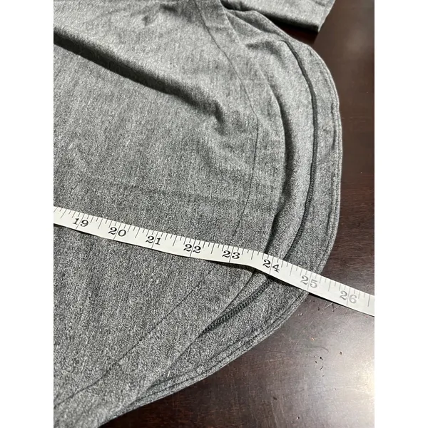 Lululemon Gray Long Sleeve Athletic Top Thumbholes V Neck Women's - Image 5