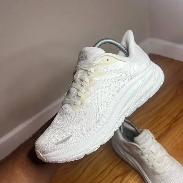 Hoka Clifton 8 “White” 1119394WWH Size 9W NO BOX - Image 10