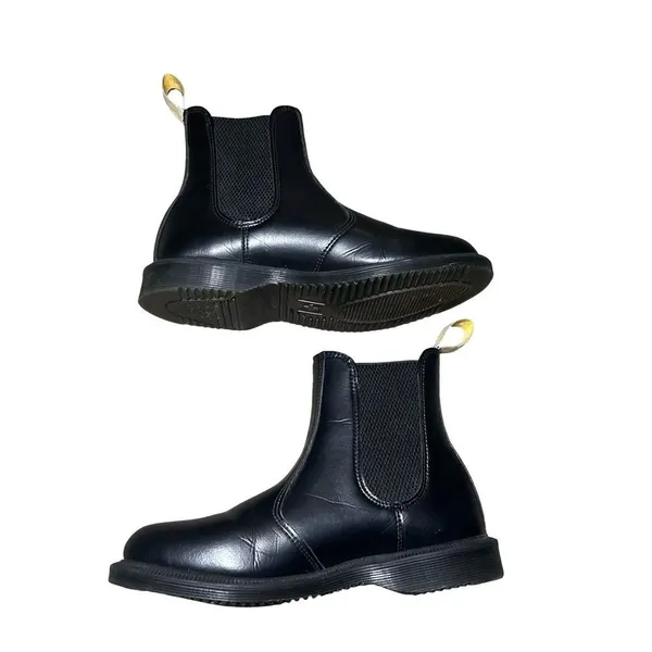 DR. MARTENS Black Vegan Flora Chelsea Slip On Boots Women’s Size 5 - Image 9