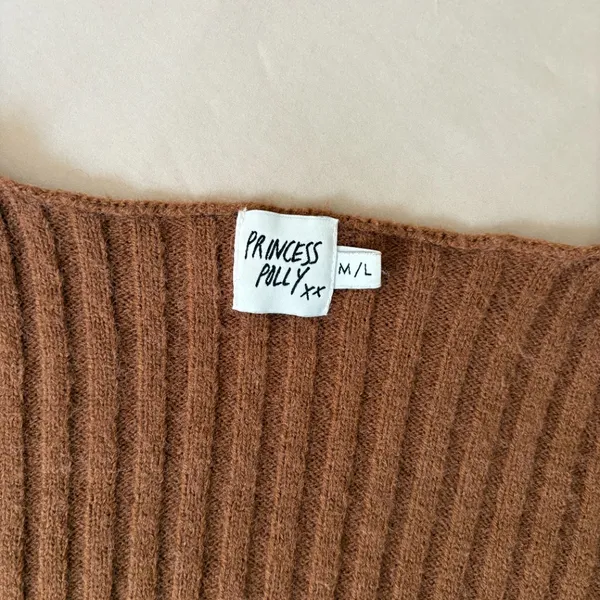 Princess Polly Brown Cropped Shrug Cardigan - Image 4