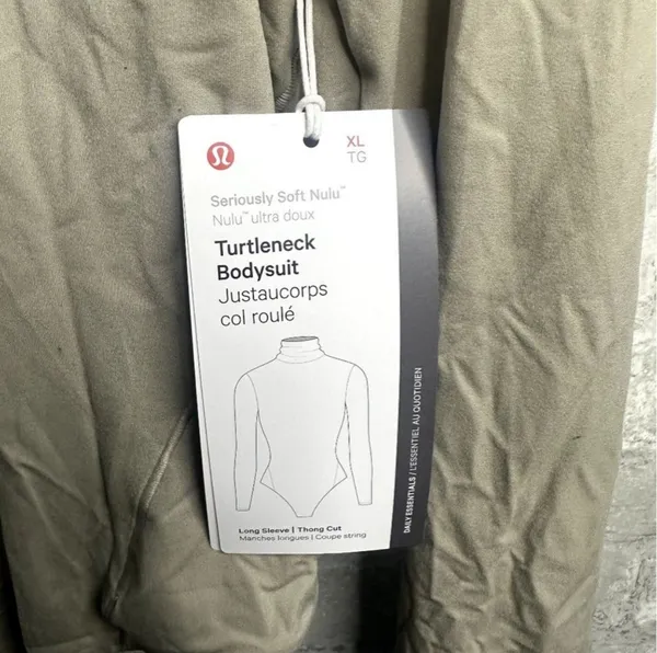 Lululemon Nulu Turtleneck Bodysuit Long Sleeve Thong Cut NWT Size XL (RVSN) - Image 9