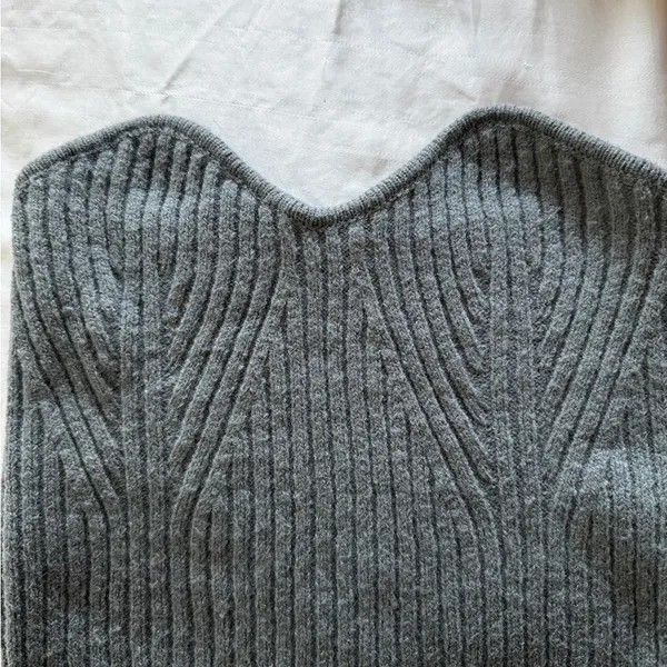 Cider Gray Ribbed Women's Sweater - Image 2