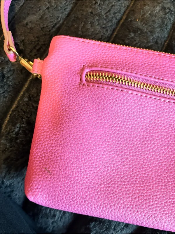 Nanette Lepore Hot Pink Pebbled Leather Crossbody - Image 5