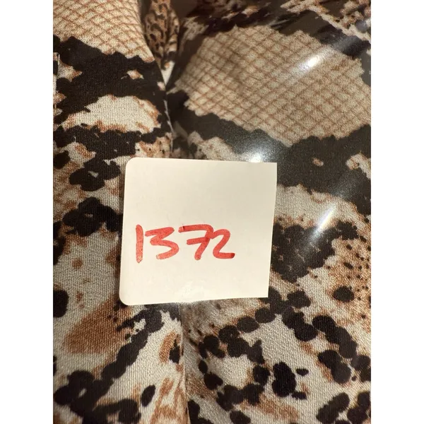 Womens Snakeskin Print Cardigan Brown Size‎ Medium - Image 8
